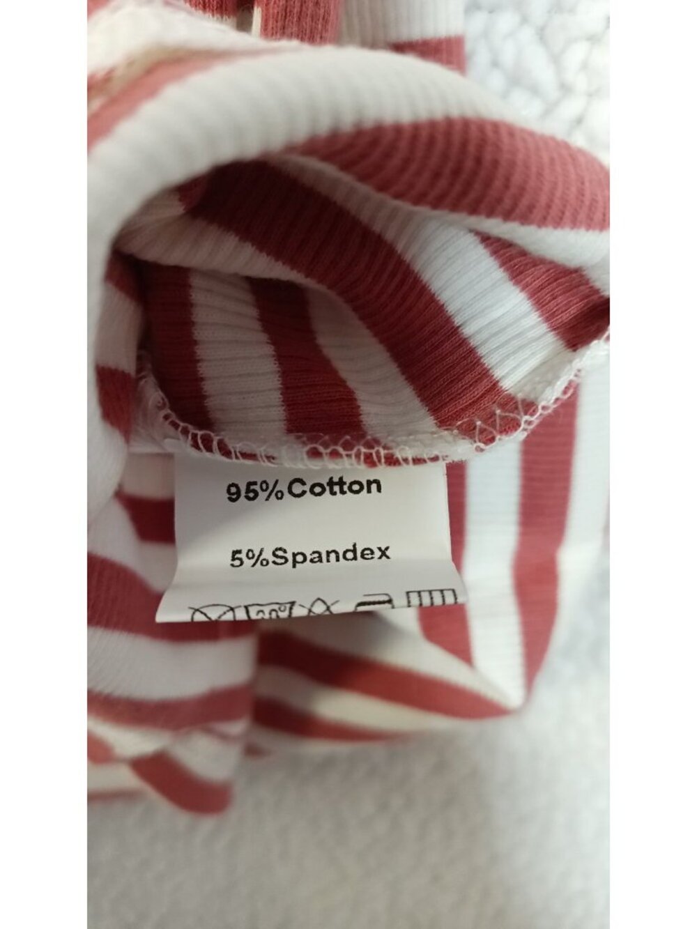 Women's XL Red White Blue Striped Crewneck Shirt Colorblock Y2K Summer Retro Tee - Picture 10 of 10